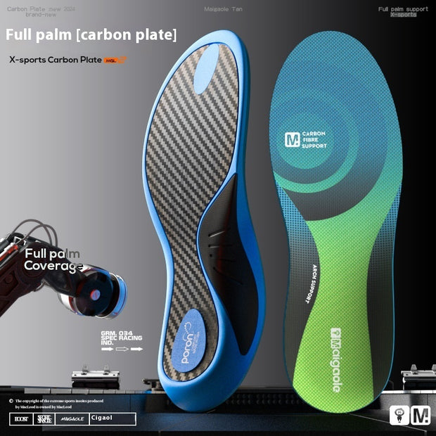 Full Palm Carbon Plate Arch Strong Support High Boost Rebound Basketball Elastic Insole