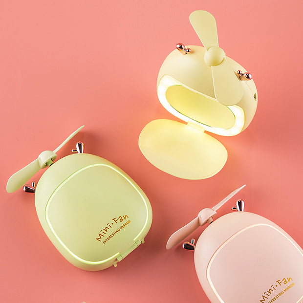 Multifunctional beauty mirror fan