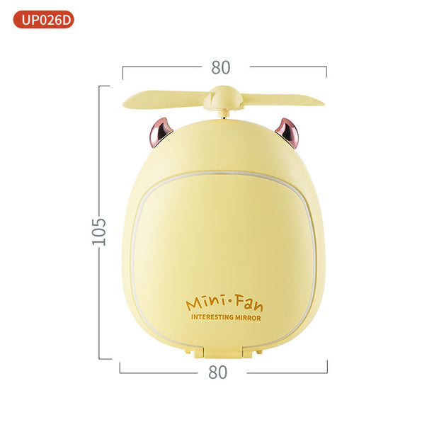 Multifunctional beauty mirror fan