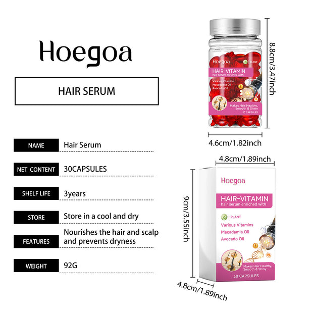 Hoegoa Hair Care Hair Care Hair Tail Hairy Dry Strong Hair Silk Glossy Smooth Hair Care